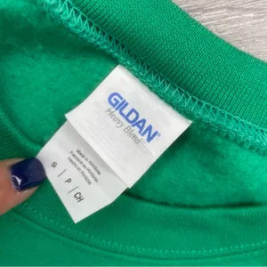 Gildan green funny religious “ go Jesus it’s your birthday “ long sleeve sweater thumbnail 6