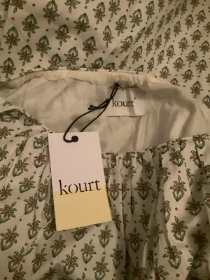 Few Moda Kourt Nya Cream Print S Puff Sleeve Mini Cotton Dress thumbnail 12