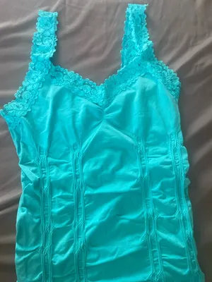 Joe Boxer Lace-Trim Turquoise Camisole Top thumbnail 2