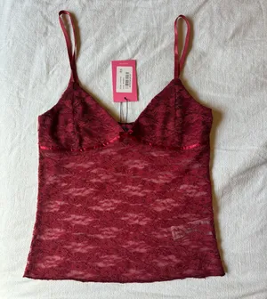 Edikted Sheer Lace Tank Top thumbnail 2