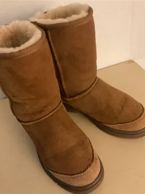 UGG women chestnut suede sheepskin short classic boots US 5 thumbnail 5