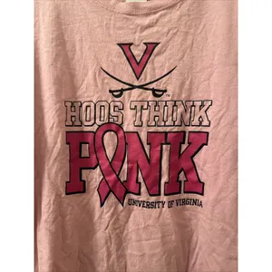 Anvil UNIVERSITY OF VIRGINIA Cavaliers Adult Unisex T-Shirt "HOOS THINK PINK" Size M thumbnail 5
