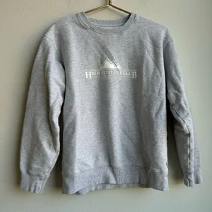 Aritzia Tna Cozy Fleece Boyfriend High Altitude Club Crew Sweatshirt Size Small thumbnail 1