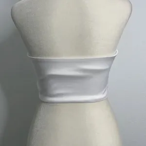 White silky bandeau pullover tank top. Size small. thumbnail 3