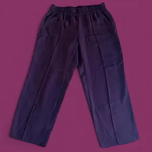 Ann Taylor Burgundy Wide-Leg Crop Dress Pants thumbnail 1