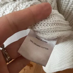 Quince white cotton ribbed crewneck pullover fisherman’s sweater jumper SMALL thumbnail 6