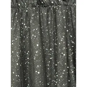 Black Glitter Mesh Long Sleeve Large Dress thumbnail 2