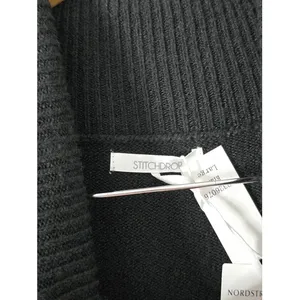 Stitchdrop Black Cowl Neck Sweater Dress Long Sleeve Kangaroo Pocket Large NEW‎ thumbnail 5