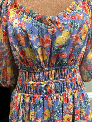 Vince Camuto Floral Puff Sleeve Mini Dress – Size 10 thumbnail 3