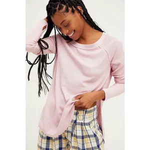 NWT Free People We the Free Oversized Snowy Thermal in‎ Mink Tink Womens Size L thumbnail 4