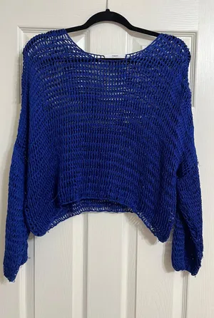 Revolve Blue Knit Sweater thumbnail 4