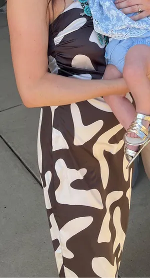 Sincerely Jules Abstract brown dress thumbnail 4