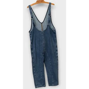 Free People High Roller Denim Jumpsuit Size XS thumbnail 6