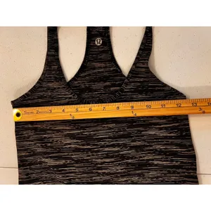 Lululemon Cool Racerback II Nulu Tank Dark Carbon‎ Yoga Running Workout Small/XS thumbnail 4