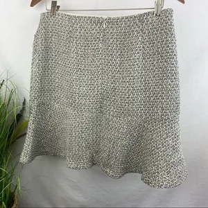 Ann Taylor SET Gray Woven Collarless Parchwork Jacket & Skirt NEW thumbnail 7