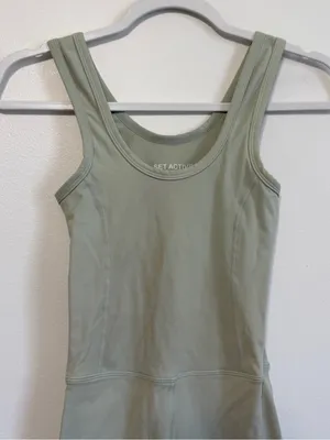SET Active Sportbody Bodysuit Shortysuit Size Small Active Athletic Romper Green thumbnail 4