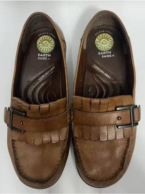 Earth Shoe Loafers Women’s Size 9W Sable Brown Leather Upper Comfort Preppy Y2K thumbnail 3