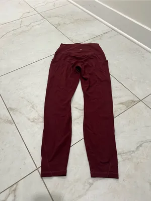Lululemon Burgundy Align High Rise Pant with Pockets 25" Size 6 US thumbnail 3