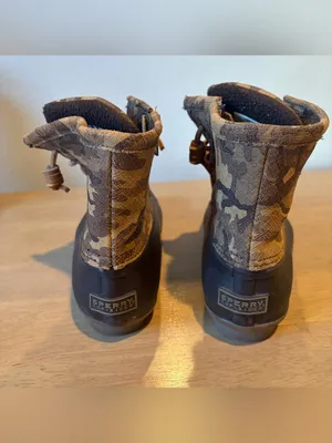 Sperry Top-Sider Women’s Saltwater Duck Boot. Size: 7. Brown Camo. thumbnail 4