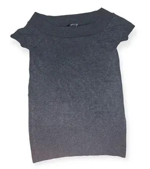 Off the shoulder knitted blouse Gray Size M thumbnail 1