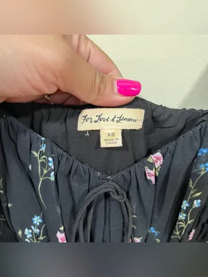 For Love & Lemons Dixon Mini Dress Black Floral Size XS EUC floral multicolor thumbnail 3