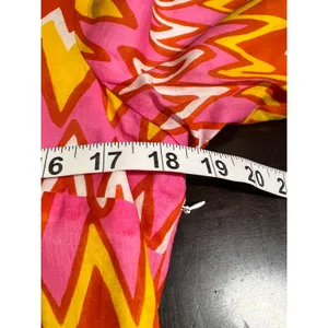 NWT Skirtin Around‎ Zig Zag Print Dress Size 8 Pink Orange Yellow 100% Cotton thumbnail 7