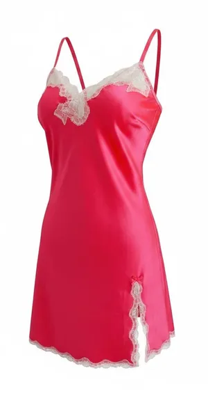Victoria's Secret Satin & Lace Trim Slip Dress Chemise Sexy Nightgown Size S thumbnail 1
