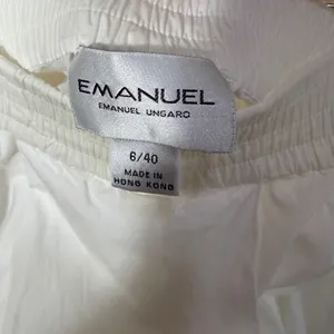 Emanuel Ungaro White Cotton Poplin Pleated Maxi Skirt Side Slit Size 6/40 thumbnail 5