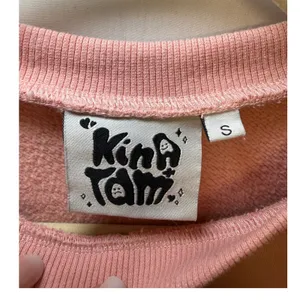 Kina & Tam Pink Embroidered Scooter Girl Organic Cotton Sweatshirt‎ Small thumbnail 3