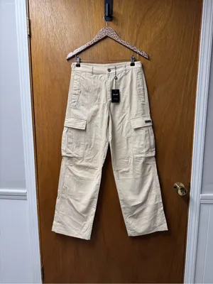 YoungLA Womens Metro Cargo Pockets Pants Womens Beige Khaki Small NEW NWT thumbnail 11