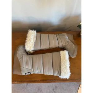 Juicy Couture Vintage Fur Trim Snow Boots Taupe 10 thumbnail 6