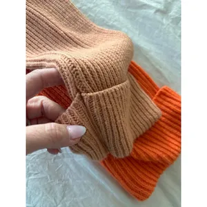 Pink Lily Colorblock Turtleneck Ribbed Knit‎ Sweater Small thumbnail 6