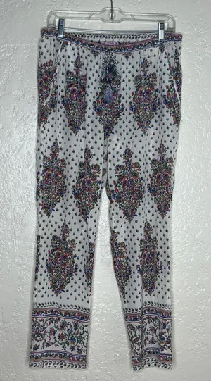 Calypso St Barth Silk Drawstring Beach Pants Boho Resort Women Floral Medium thumbnail 1