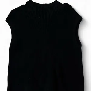 Black sleeveless mock neck knit sweater. Size small. thumbnail 2