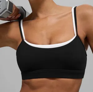 Alo Yoga Airbrush Double Up Bra Black/White M thumbnail 1