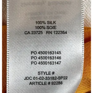 Babaton Aritzia 100% Silk Orange Button Down Blouse Women’s Size Small thumbnail 8