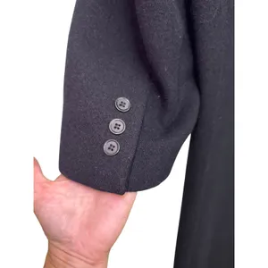 Vintage Stephanie Andrews 100% Wool Long Navy Coat 14 Double Breasted thumbnail 3