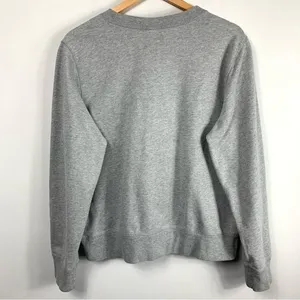 GAP Red & Black Plaid Logo Gray Crewneck Sweatshirt thumbnail 7