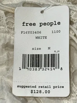 Free People NWT Women’s Size M White Cotton Lace Detail Ilektra Mini Slip Dress thumbnail 8