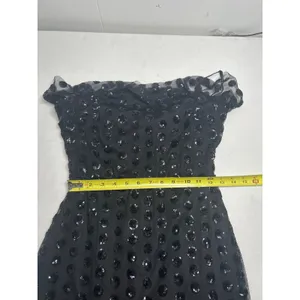 Altar'd State Sparkle Polka Dot Dance Party Homecoming Mini Dress Black Size M thumbnail 8