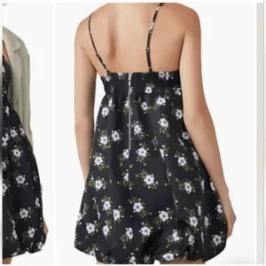 Free People in A Bubble Mini Dress in Black Floral size S thumbnail 2