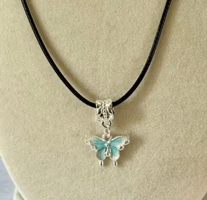Blue Butterfly Necklace (800) thumbnail 1