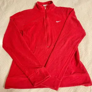 Red Nike zip up thin pullover size small thumbnail 1
