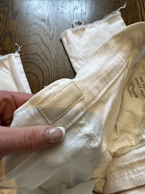Mother The Hustler Ankle Fray High-Rise White Cropped Flare Jeans thumbnail 8