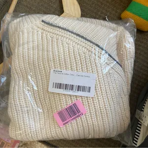 NWT Everlane Texture Cotton crew neck sweater thumbnail 3