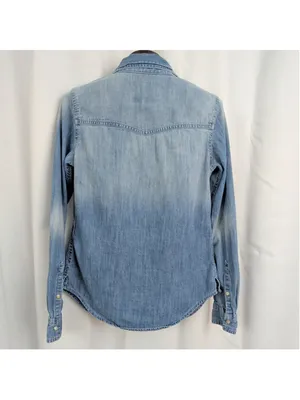 Abercrombie & Fitch Snap Button Denim Western Shirt XS thumbnail 7