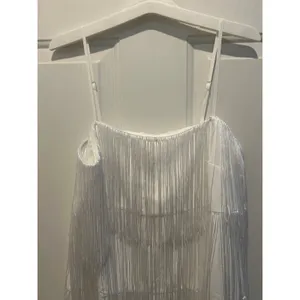 New Women’s A New Day Fringes Lined Dress Stretchy White size Xs thumbnail 2