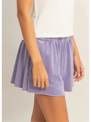 NEW Double Zero Lavender Mineral Wash French Terry Shorts – S/M/L thumbnail 2