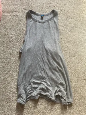 Old Navy Go Dry Gray Activewear Ribbed Tank thumbnail 4