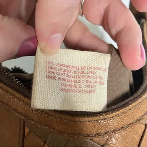 Vintage lucky brand woven leather crossbody bag small/med size‎ thumbnail 11